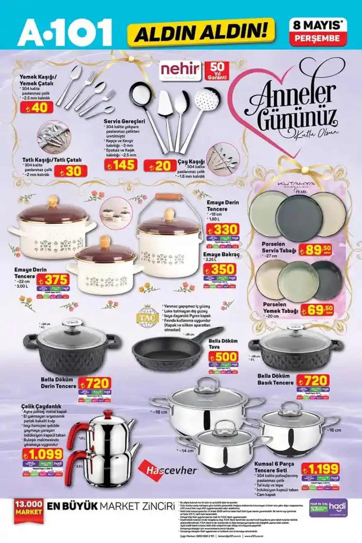 A101 Aktüel Kataloğu Anneler Günü'ne Özel