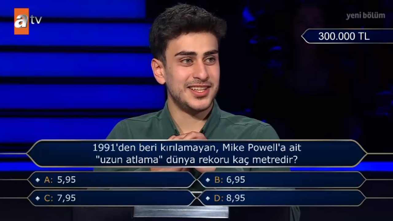 Kim milyoner olmak isterde soru